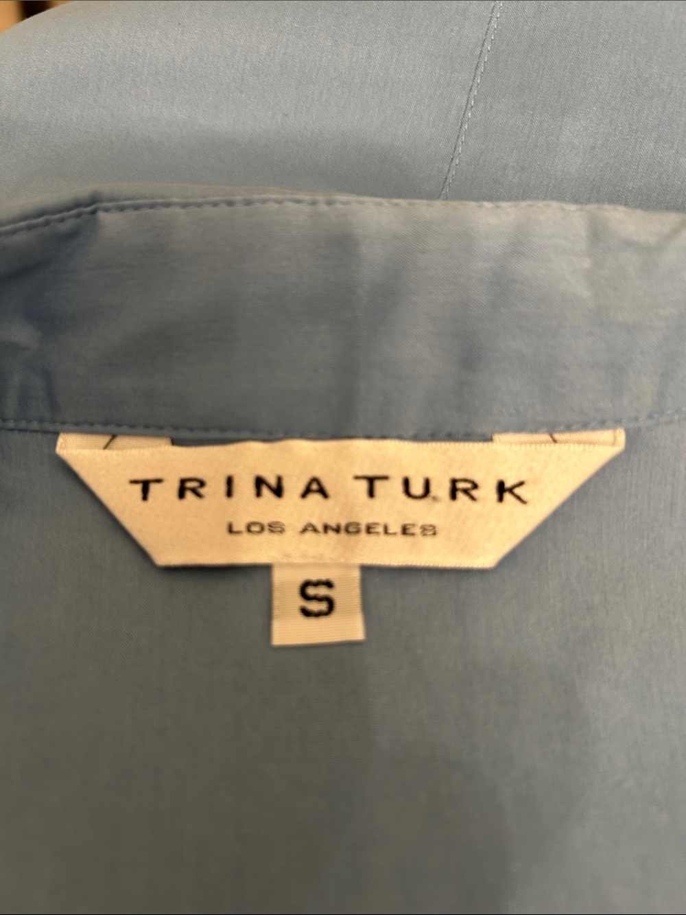 Trina Turk Twist-Front Sleeveless Blouse in Dusty Blue - Picture 5 of 5